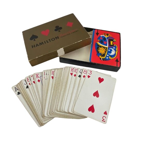Hamilton Plastic Coated Playing Cards Set In Box - Picture 2 of 7